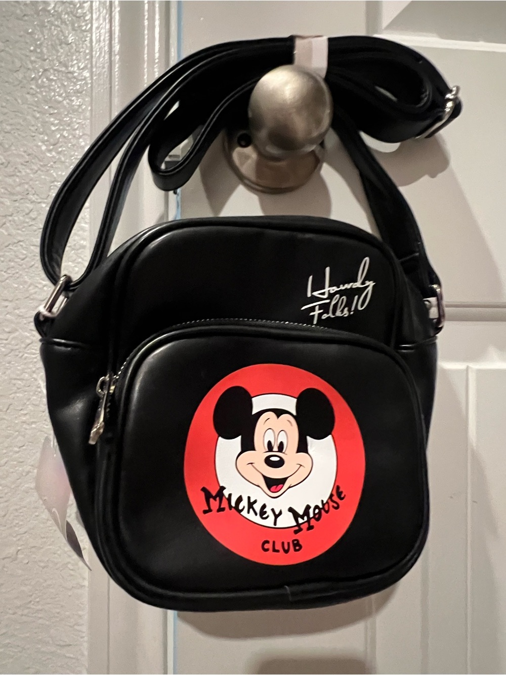 Cakeworthy Mickey Mouse Club Black Crossbody Bag